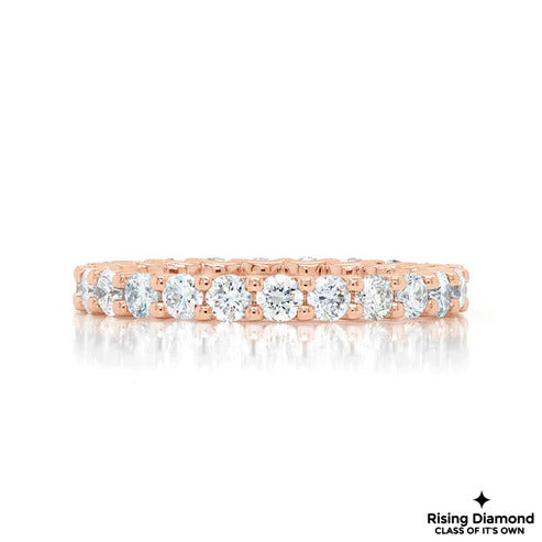 1.83 CTW Round Cut Colorless Moissanite Eternity Band