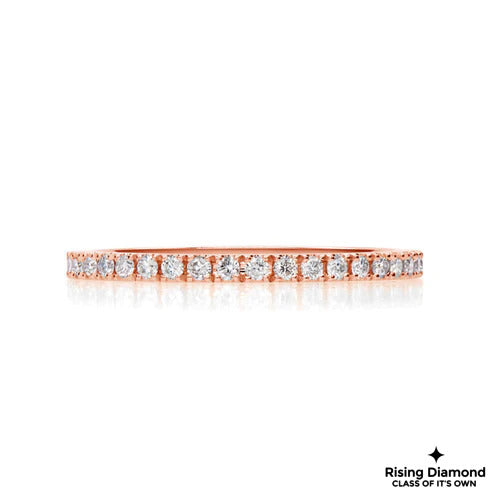 0.30 CTW Round Cut Colorless Moissanite Half Eternity Band