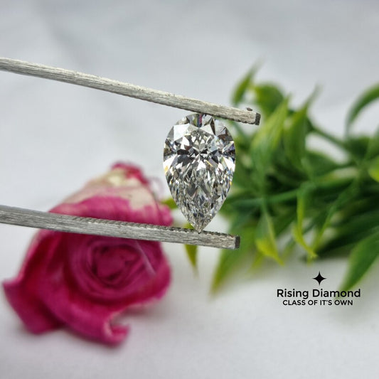 4.12 CT Pear Cut Lab Created Diamond F/VS For Jewelry Craft