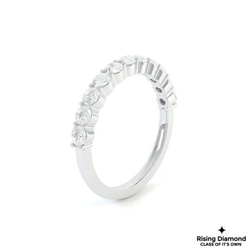 0.25 CTW Round Cut Colorless Moissanite Wedding Band