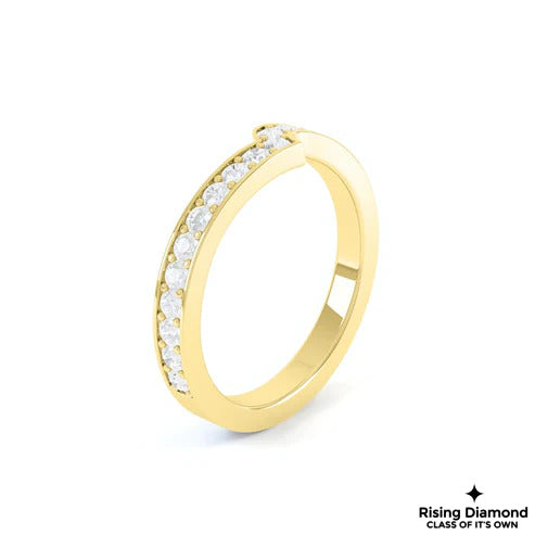 0.45 CTW Round Cut Colorless Moissanite Wedding Band