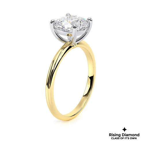 1.3 CT E/VS1 Cushion Cut Lab Grown Diamond Engagement Ring