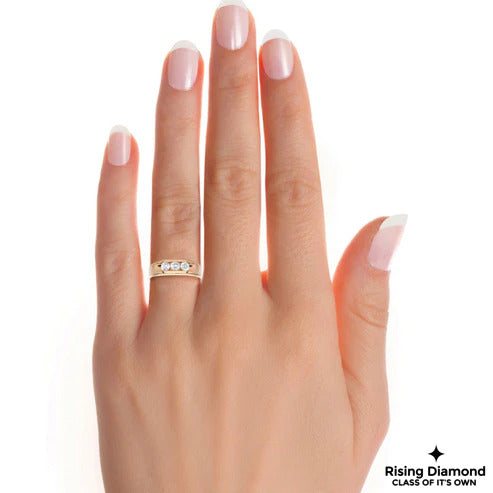 0.31 CTW Round Cut Colorless Moissanite Wedding Band
