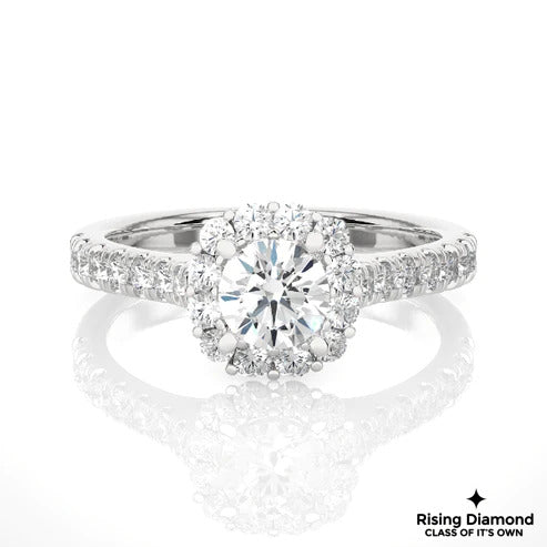 1.01 Ct Round Cut E-VS1 Lab Grown Diamond Engagement Ring