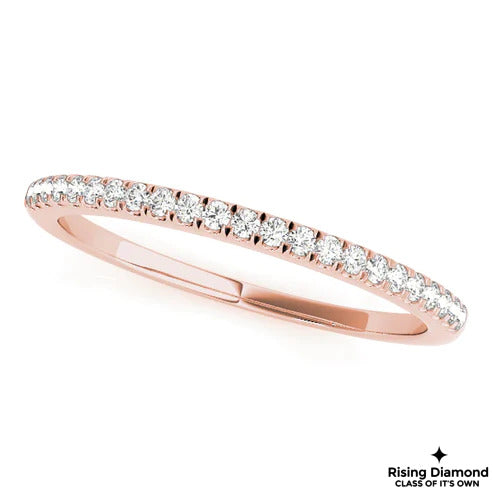 0.20 CTW Round Cut Colorless Moissanite Minimalist Band