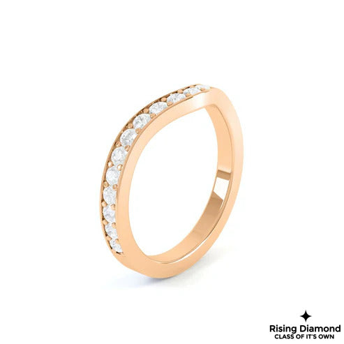 0.65 CTW Round Cut Colorless Moissanite Wedding Band