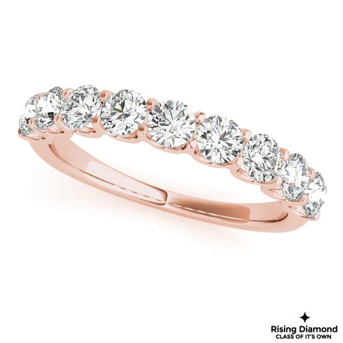 1.5 CTW Round Cut Colorless Moissanite Wedding Band
