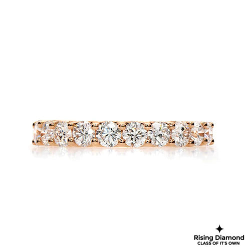 1.09 CTW Round Cut Colorless Moissanite Wedding Band