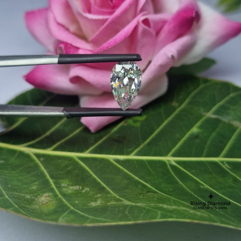 4.0 CT Pear Cut F/VS Lab Created Conflict Free Diamond With IGI Certificate