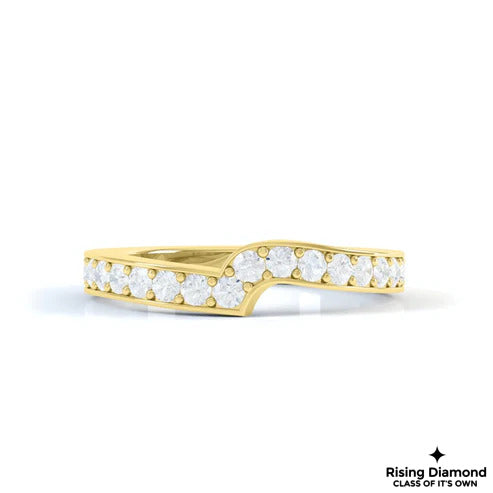 0.45 CTW Round Cut Colorless Moissanite Wedding Band