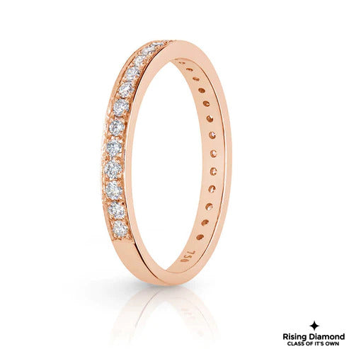 0.40 CTW Round Cut Lab Grown Diamond Wedding Band