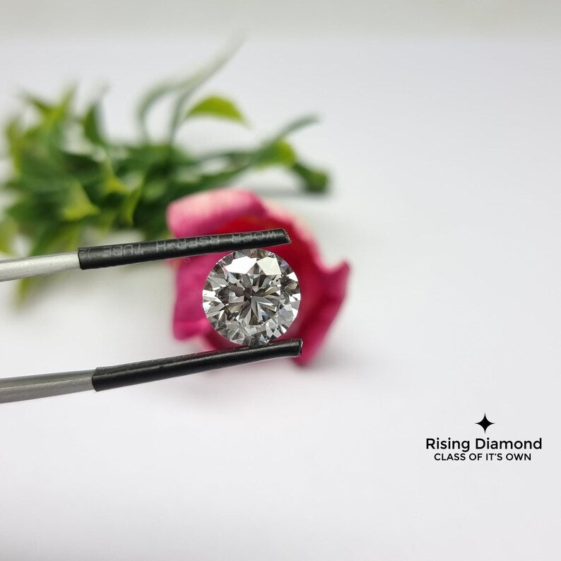 3.0 CT Round Cut E/VS Lab Created Diamond With IGI Certificate