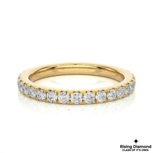 0.48 CTW Round Cut Colorless Moissanite Eternity Band