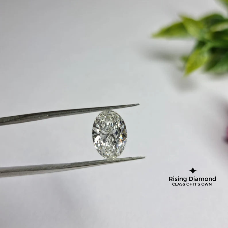 2.0 CT Oval Cut Lab Grown Conflict Free Diamond