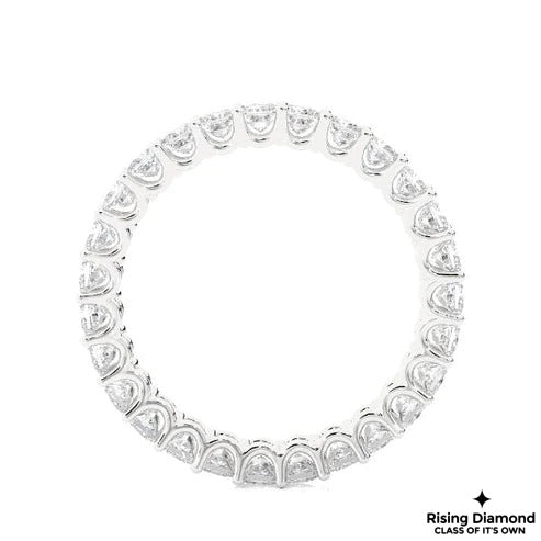 0.82 CTW Princess Cut Colorless Moissanite Wedding Band