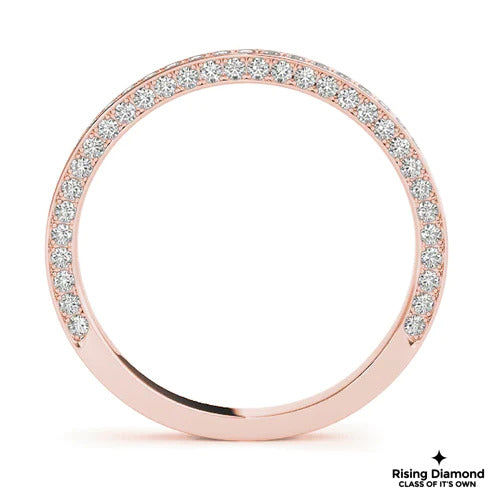 0.55 CTW Round Cut Colorless Moissanite Wedding Band