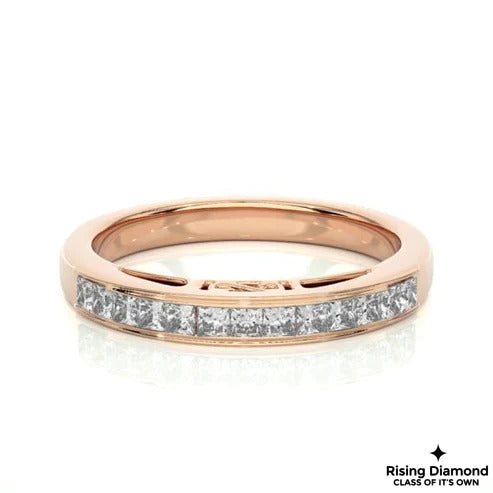 0.25 CTW Princess Cut Colorless Moissanite Wedding Band
