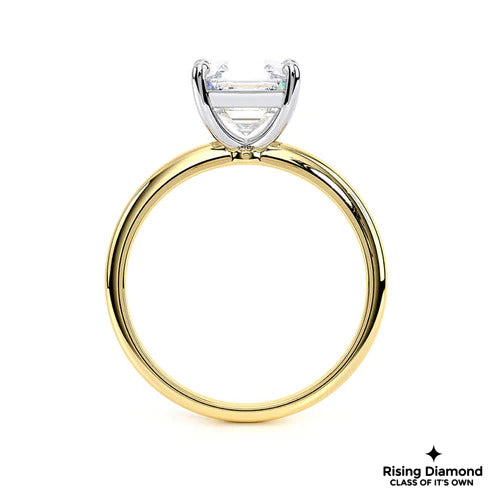 1.5 Ct Asscher E/VS2 Lab Grown Diamond Solitaire Ring