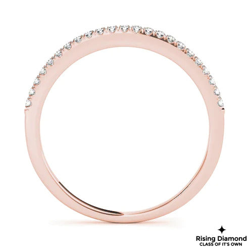 0.20 CTW Round Cut Colorless Moissanite Minimalist Band