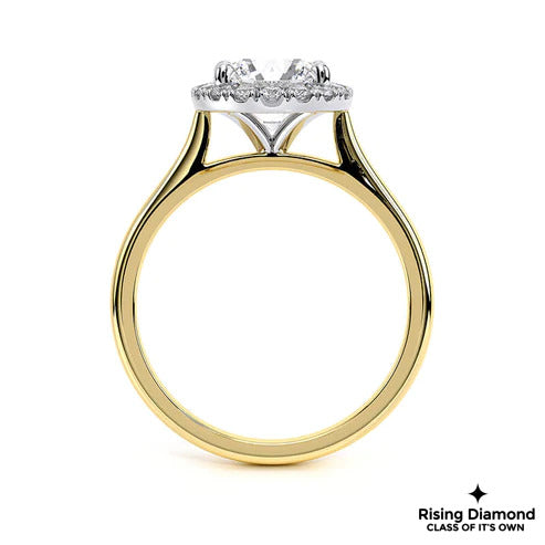 1.05 Ct Round Cut E-VS2 Lab Grown Diamond Halo Engagement Ring