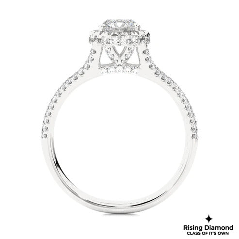 1.01 Ct Round Cut E-VS2 Lab Grown Diamond Engagement Ring