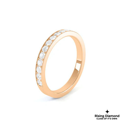 0.33 CTW Round Cut Colorless Moissanite Wedding Band