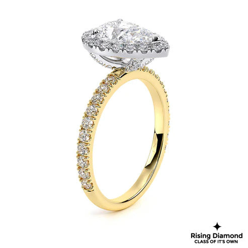 1.25 Ct Pear Cut F-VS1 Lab Grown Diamond Engagement Ring