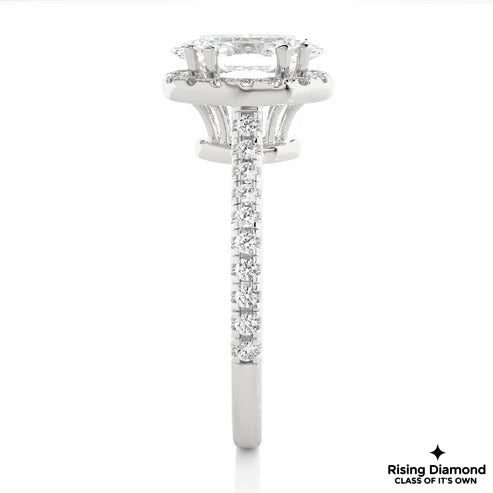 1.05 Ct Oval Cut E-VS1 Lab Grown Diamond Engagement Ring