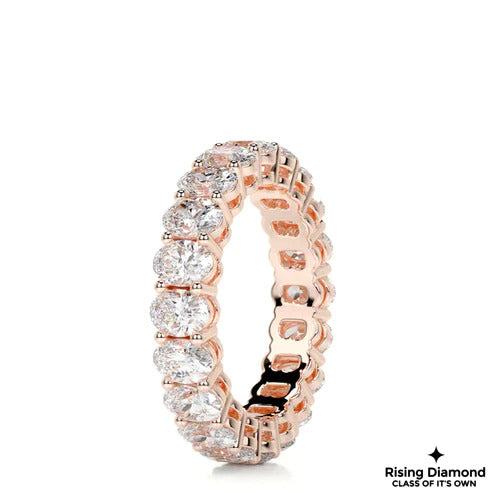 3.1 CTW Oval Cut Colorless Moissanite Eternity Band