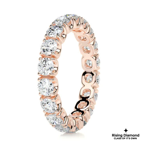 2.4 CTW Round Cut Colorless Moissanite Wedding Band
