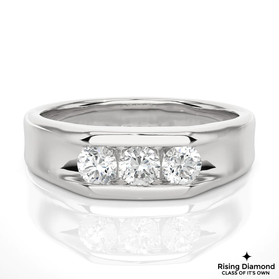 0.31 CTW Round Cut Colorless Moissanite Wedding Band