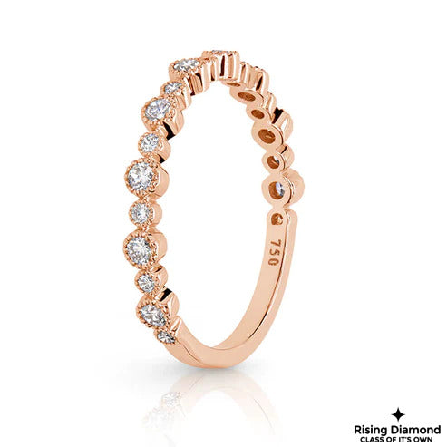 0.40 CTW Round Cut Colorless Moissanite Wedding Band