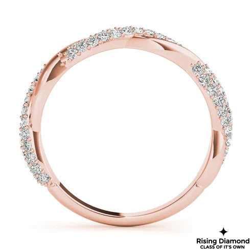 0.40 CTW Round Cut Colorless Moissanite Wedding Band