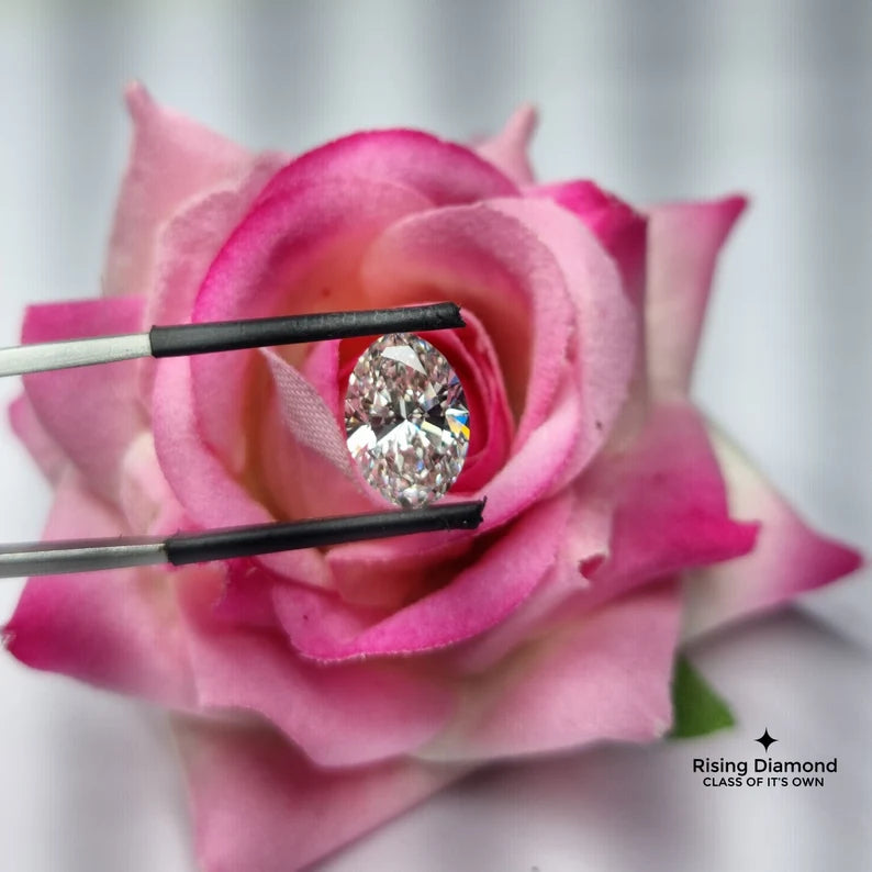 2.80 CT Oval G/VS Lab Created Diamond IGI Certified