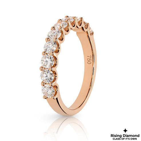 1.09 CTW Round Cut Colorless Moissanite Wedding Band