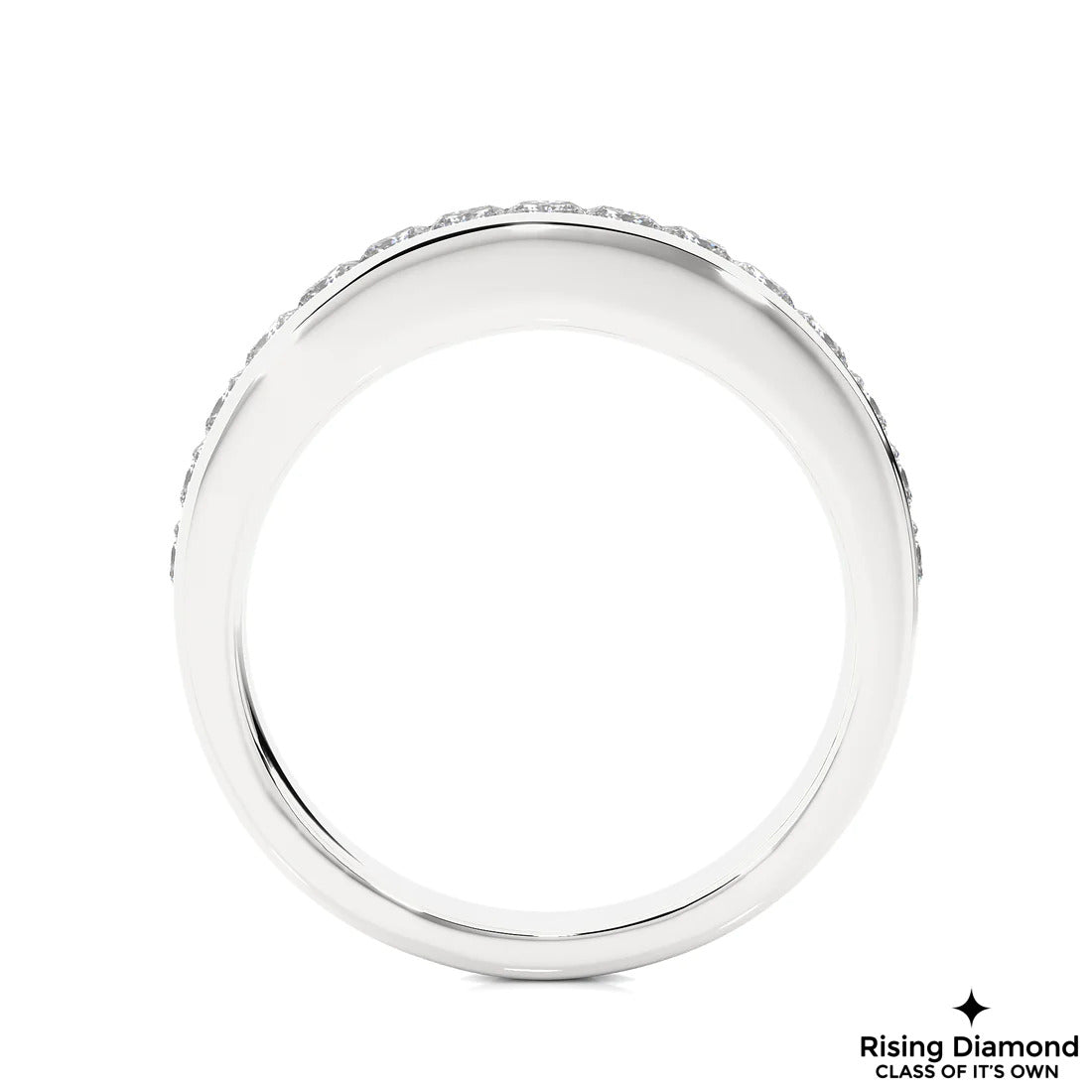 0.35 CTW Princess Cut Colorless Moissanite Wedding Band