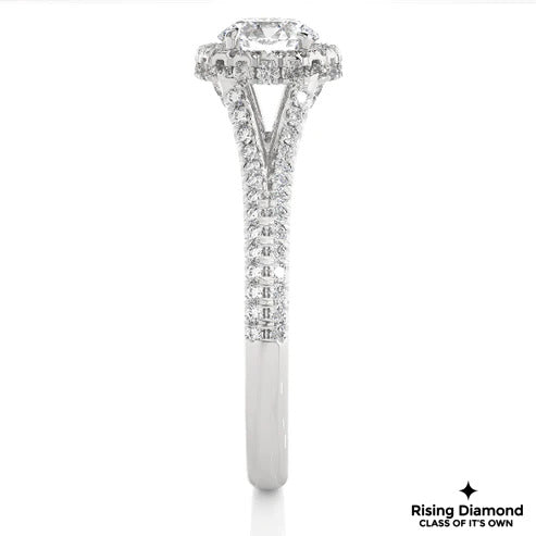 1.01 Ct Round Cut E-VS2 Lab Grown Diamond Engagement Ring