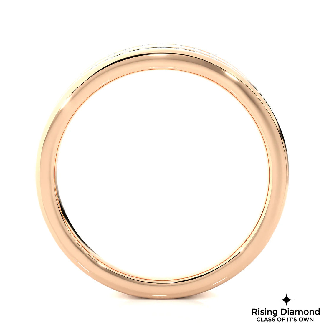0.75 CTW Round Cut Colorless Moissanite Wedding Band