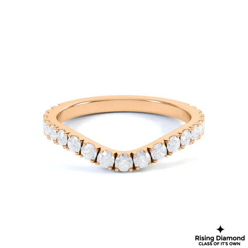 0.50 CTW Round Cut Colorless Moissanite Wedding Band