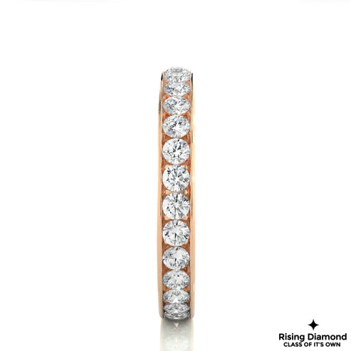 0.78 CTW Round Cut Colorless Moissanite Wedding Band