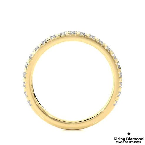 0.48 CTW Round Cut Colorless Moissanite Eternity Band