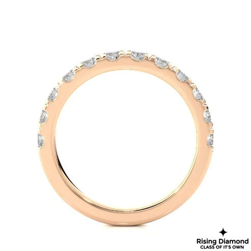 0.44 CTW Round Cut Colorless Moissanite Wedding Band