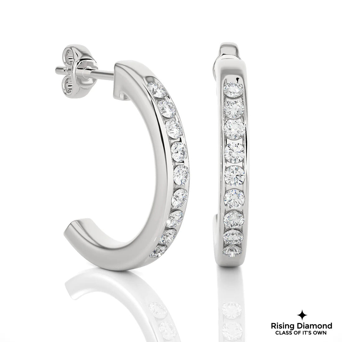 0.46 TCW EF/VS Round Cut Lab Grown Diamond Earring For Each