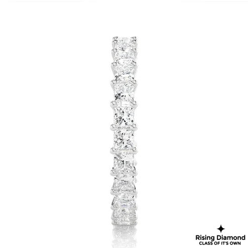 0.82 CTW Princess Cut Colorless Moissanite Wedding Band