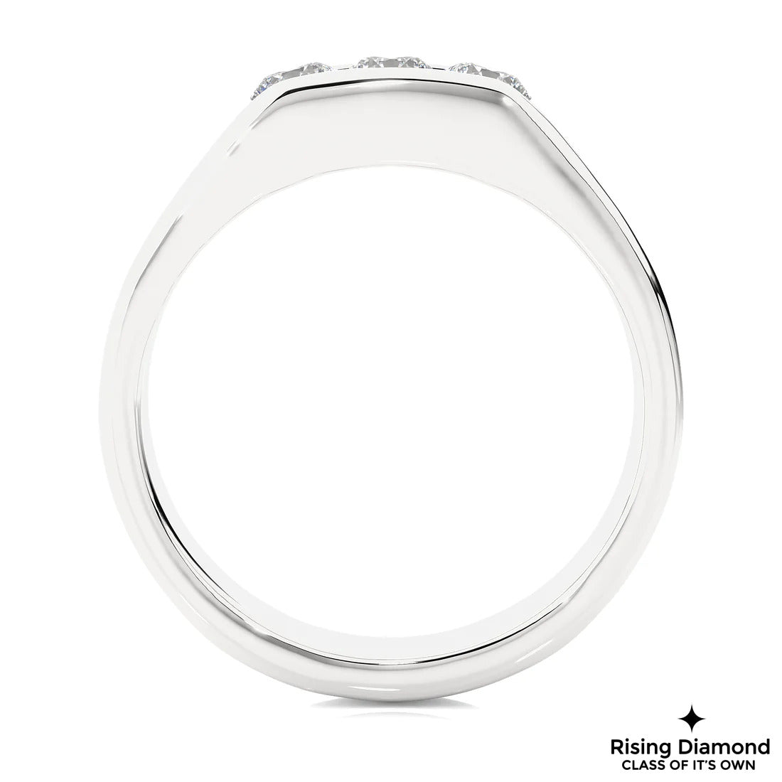 0.31 CTW Round Cut Colorless Moissanite Wedding Band