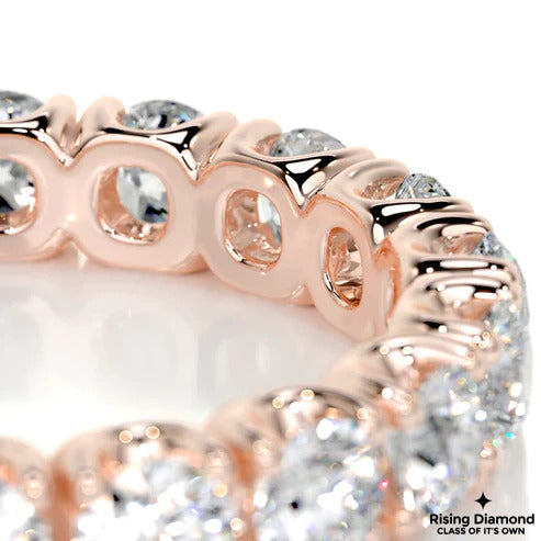 2.4 CTW Round Cut Colorless Moissanite Wedding Band