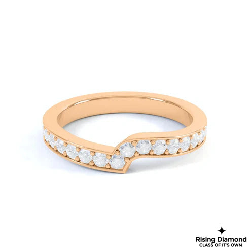 0.45 CTW Round Cut Colorless Moissanite Wedding Band