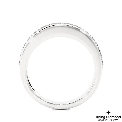 0.45 CTW Princess Cut Colorless Moissanite Wedding Band