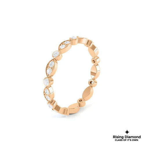 0.24 CTW Round Cut Colorless Moissanite Wedding Band
