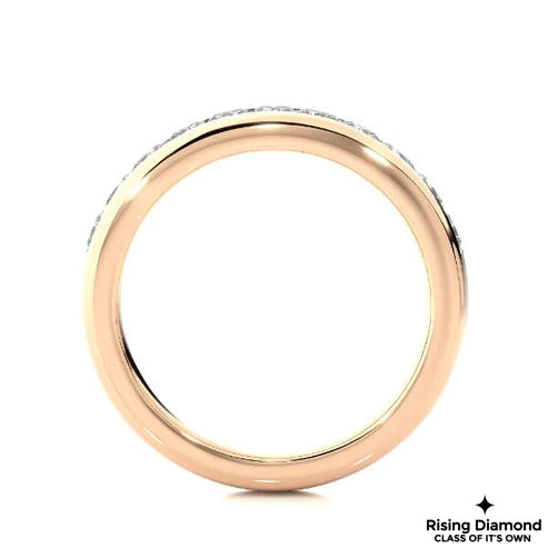 0.30 Princess Colorless Moissanite Wedding Band